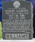 Herbert Williams grave stone