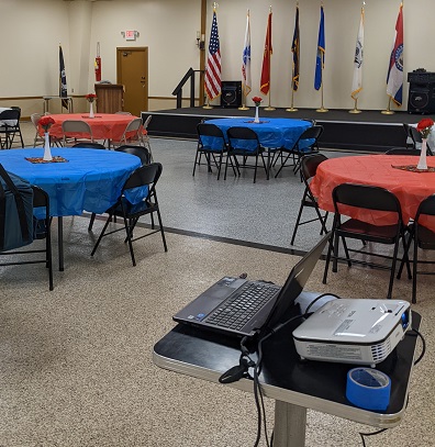 The dedication ceremony for the tank